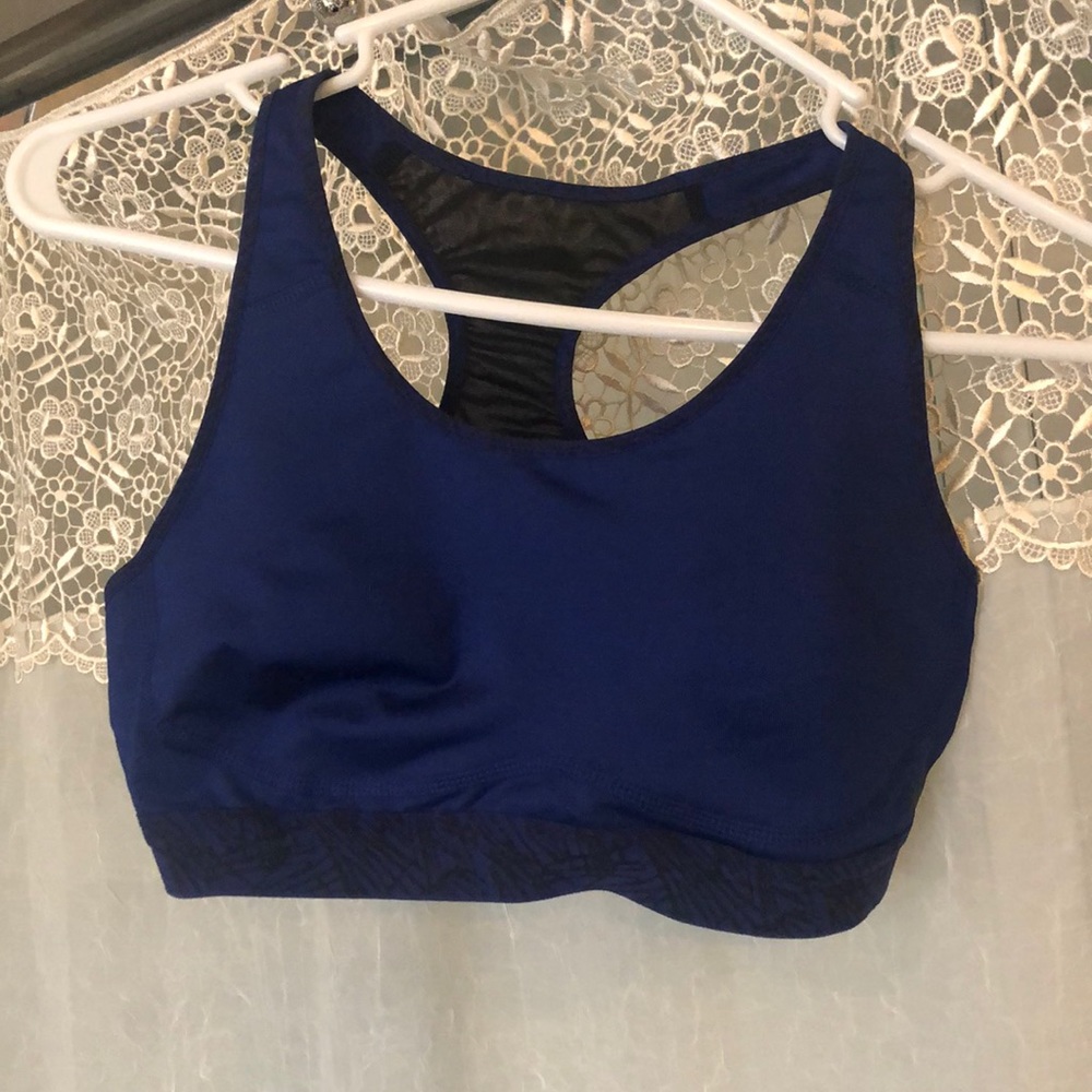 Blue Nike sports bra